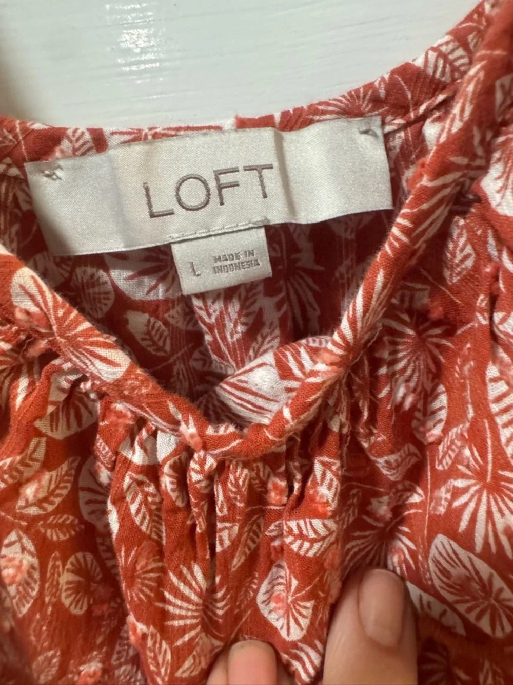 Loft rust Ruffle Tank Top - Picture 2 of 3